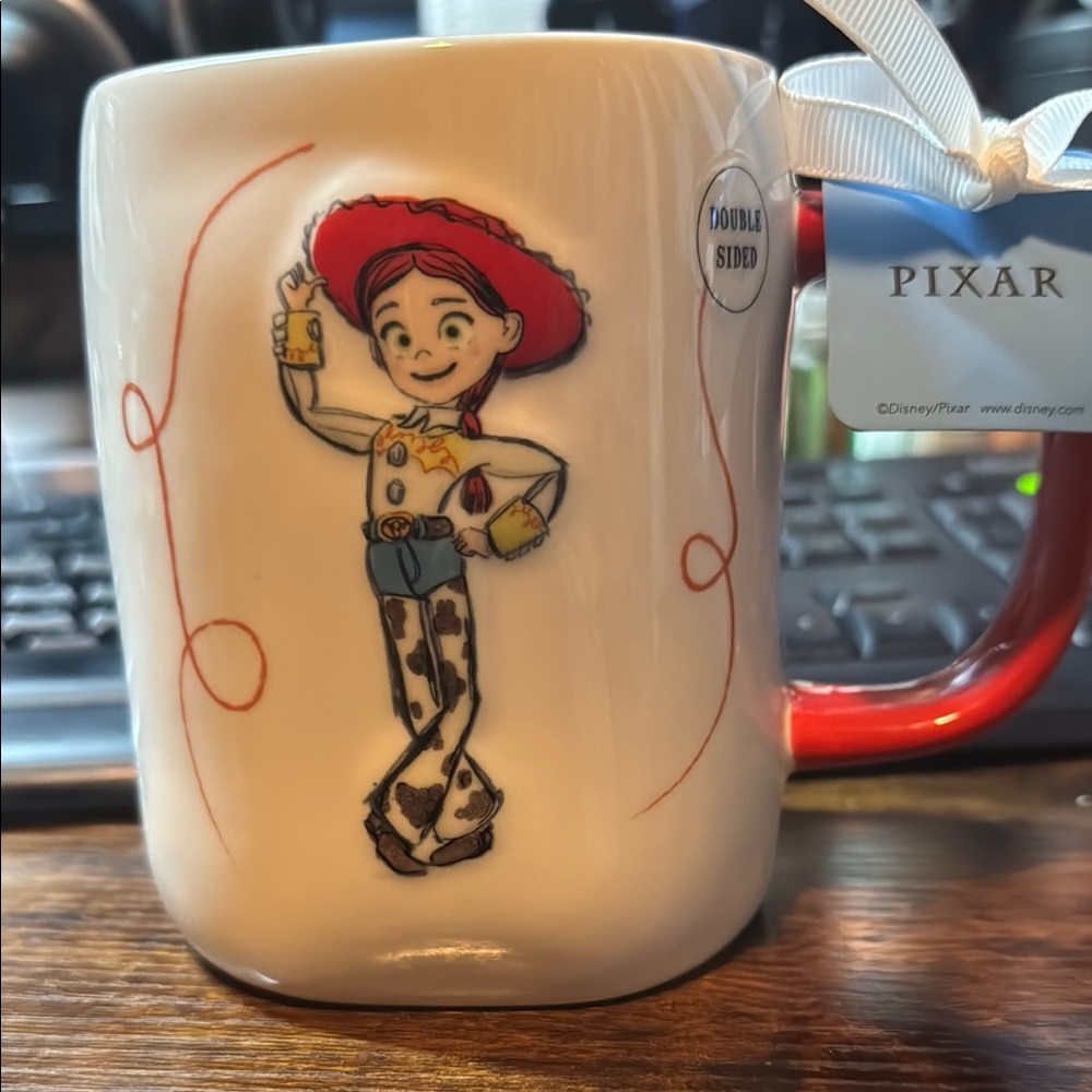 Rae Dunn/Pixar NWT Toy Story Jessie Mug with Red Handle 21 oz